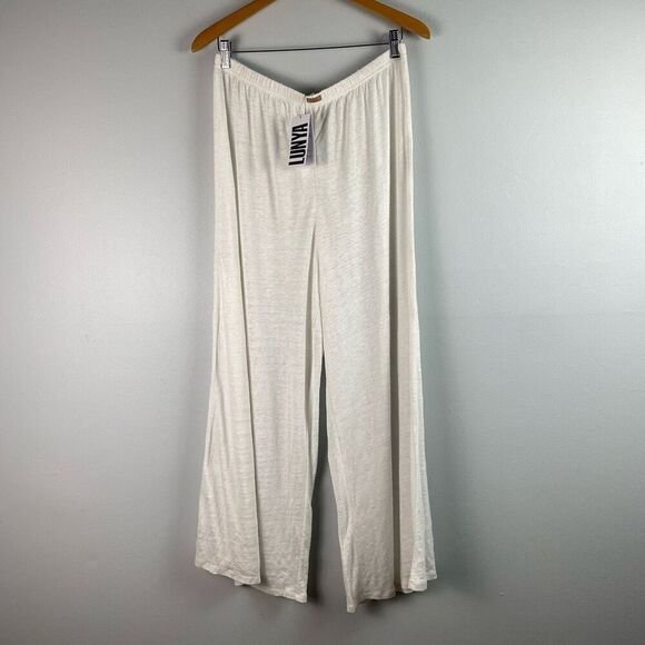 LUNYA Linen Knit Wide Leg Pant - Picture 1 of 9